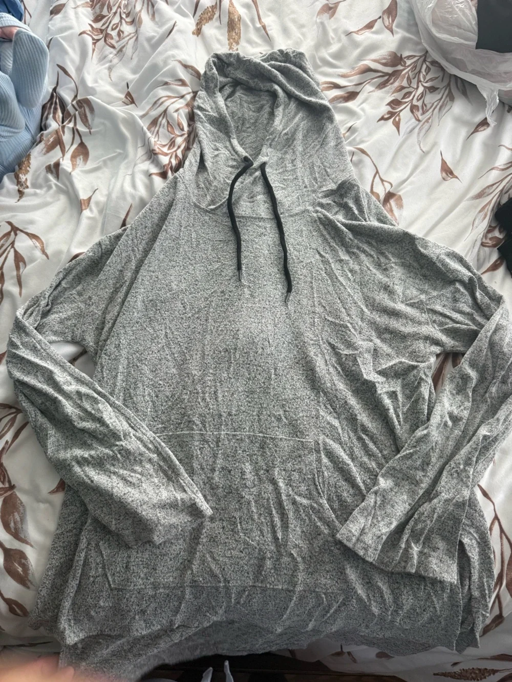 Mossimo Supply Co. Heather Gray Knit Pullover Hoodie